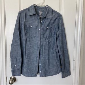 Carhartt denim button down long sleeve blouse S